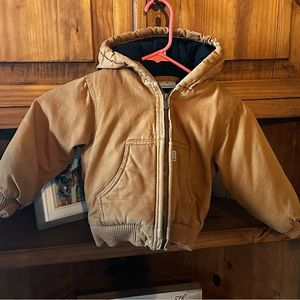 Carhartt Toddler Brown Canvas Jacket Insulated Hooded Coat Size 2T